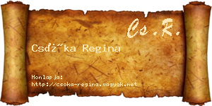 Csóka Regina névjegykártya